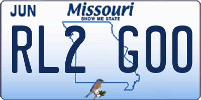 MO license plate RL2G0O