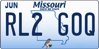 MO license plate RL2G0Q