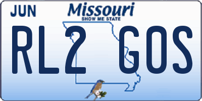 MO license plate RL2G0S