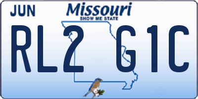 MO license plate RL2G1C
