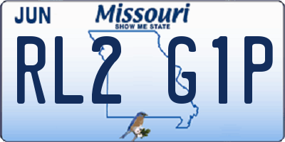 MO license plate RL2G1P
