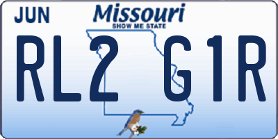 MO license plate RL2G1R