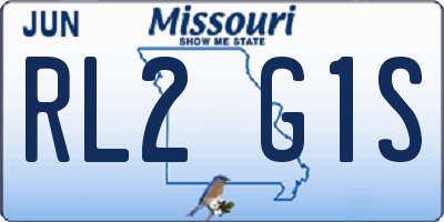 MO license plate RL2G1S