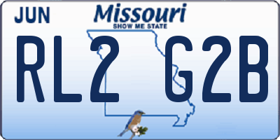 MO license plate RL2G2B