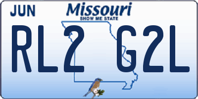 MO license plate RL2G2L