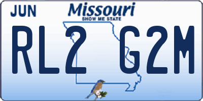 MO license plate RL2G2M