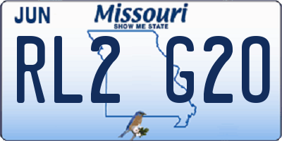 MO license plate RL2G2O