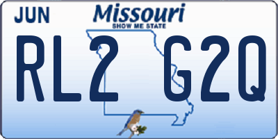 MO license plate RL2G2Q