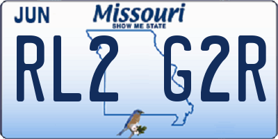 MO license plate RL2G2R