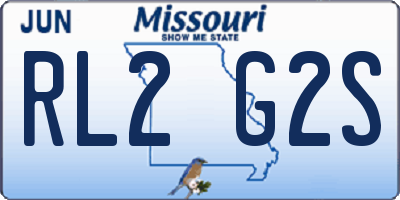 MO license plate RL2G2S