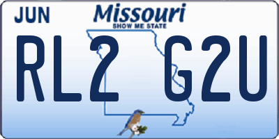 MO license plate RL2G2U