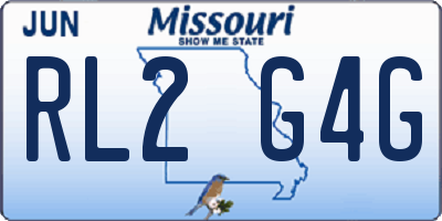 MO license plate RL2G4G