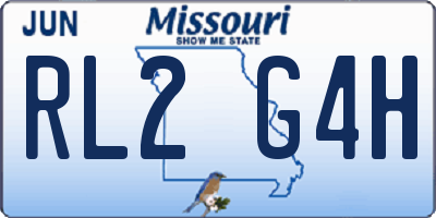 MO license plate RL2G4H