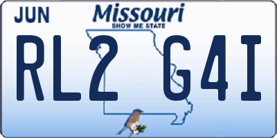 MO license plate RL2G4I