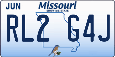 MO license plate RL2G4J