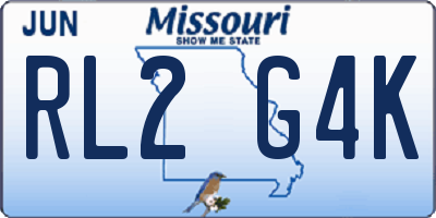 MO license plate RL2G4K