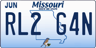 MO license plate RL2G4N