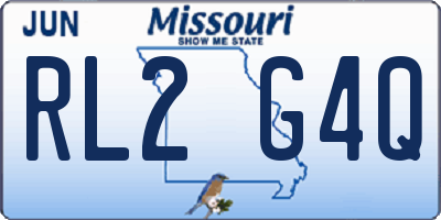MO license plate RL2G4Q