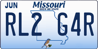 MO license plate RL2G4R