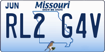 MO license plate RL2G4V