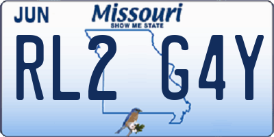 MO license plate RL2G4Y