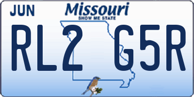 MO license plate RL2G5R
