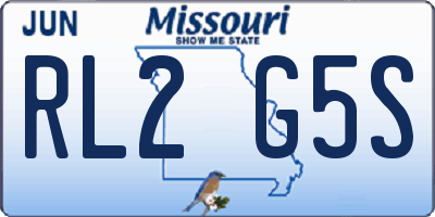 MO license plate RL2G5S