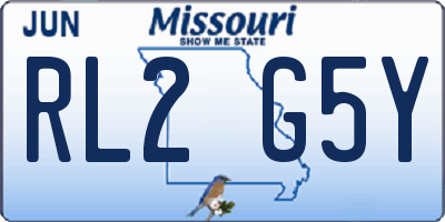 MO license plate RL2G5Y