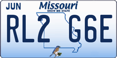 MO license plate RL2G6E