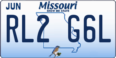 MO license plate RL2G6L