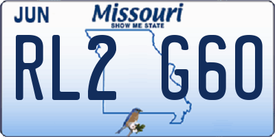 MO license plate RL2G6O