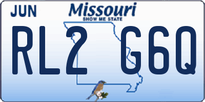 MO license plate RL2G6Q