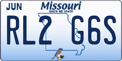 MO license plate RL2G6S