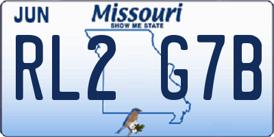 MO license plate RL2G7B