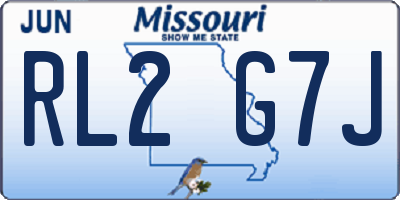 MO license plate RL2G7J
