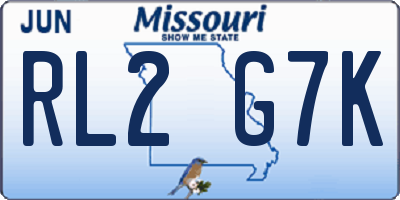 MO license plate RL2G7K