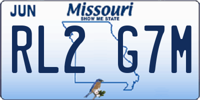 MO license plate RL2G7M