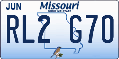 MO license plate RL2G7O