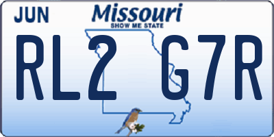MO license plate RL2G7R