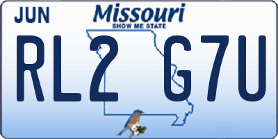 MO license plate RL2G7U