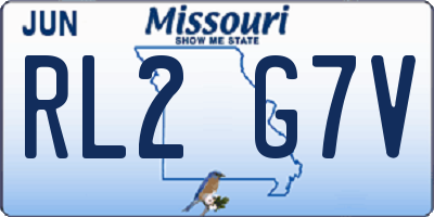 MO license plate RL2G7V