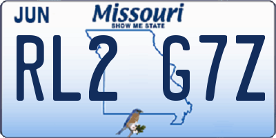MO license plate RL2G7Z