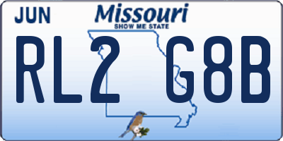 MO license plate RL2G8B