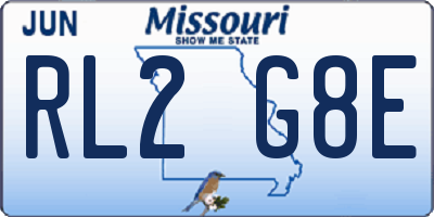 MO license plate RL2G8E