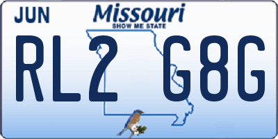 MO license plate RL2G8G