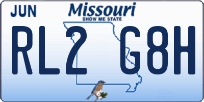 MO license plate RL2G8H