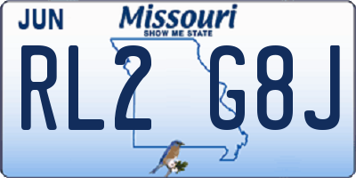 MO license plate RL2G8J