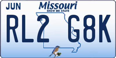 MO license plate RL2G8K