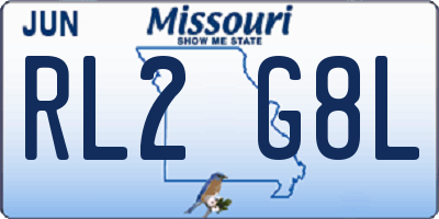 MO license plate RL2G8L