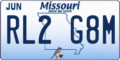 MO license plate RL2G8M